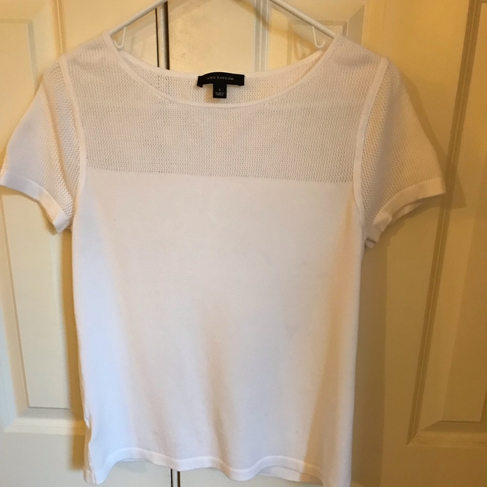 Ann Taylor white top.  Size large.